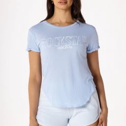 WOMENS TEES Best Seller BASIC NOA TEE-BABY BLUE