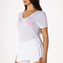 WOMENS SHORT SETS BASIC MELINA SHORT SET-WHITE