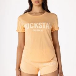 WOMENS TEES BASIC SUTTON TEE-PEACH