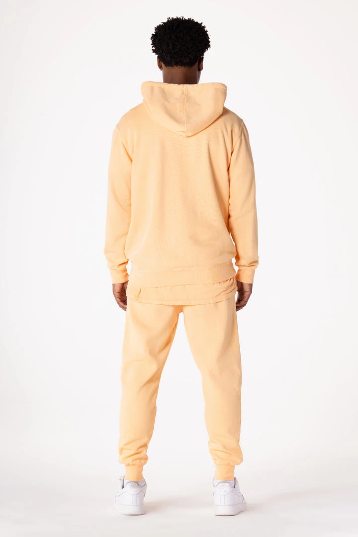 MENS TRACK SETS CASEY HOODIE FLEECE SET-PEACH 3 MENS TRACK SETS CASEY HOODIE FLEECE SET-PEACH