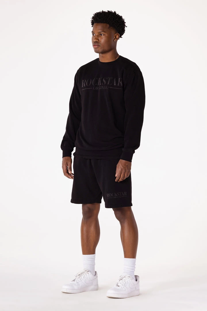 MENS SHORT SETS Track Sets DIMITRI CREWNECK SHORT SET-BLACK 2 MENS SHORT SETS Track Sets DIMITRI CREWNECK SHORT SET-BLACK
