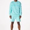 MENS SHORT SETS DIMITRI CREWNECK SHORT SET-AQUA