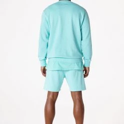 MENS SHORT SETS DIMITRI CREWNECK SHORT SET-AQUA