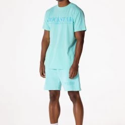 MENS SHORT SETS DIMITRI T-SHIRT/SHORT SET-AQUA