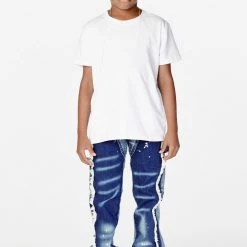 BOYS JEANS BOYS SANTAL FLARE JEAN-BLUE New Arrivals