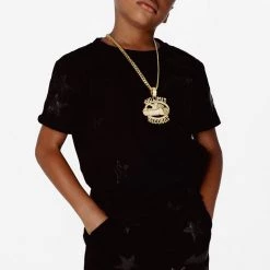 BOYS TRACK SETS BOYS DOMINIC T-SHIRT TRACK SET-BLACK New Arrivals