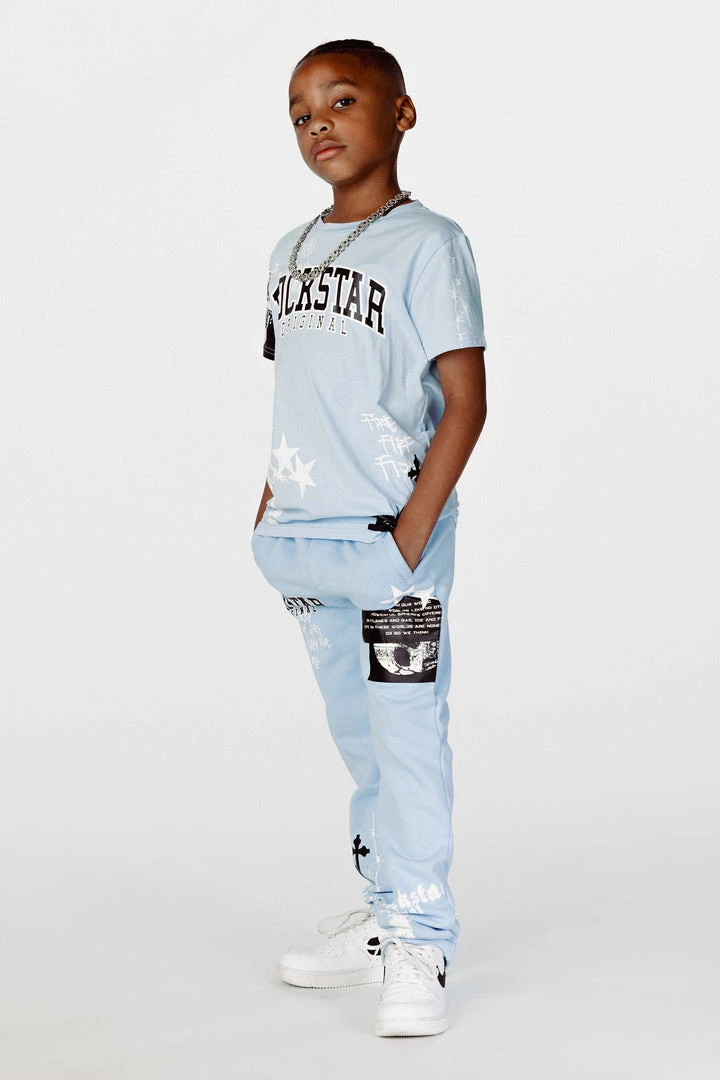 BOYS TRACK SETS BOYS DENNIS T-SHIRT TRACK SET-LIGHT BLUE 1 BOYS TRACK SETS BOYS DENNIS T-SHIRT TRACK SET-LIGHT BLUE