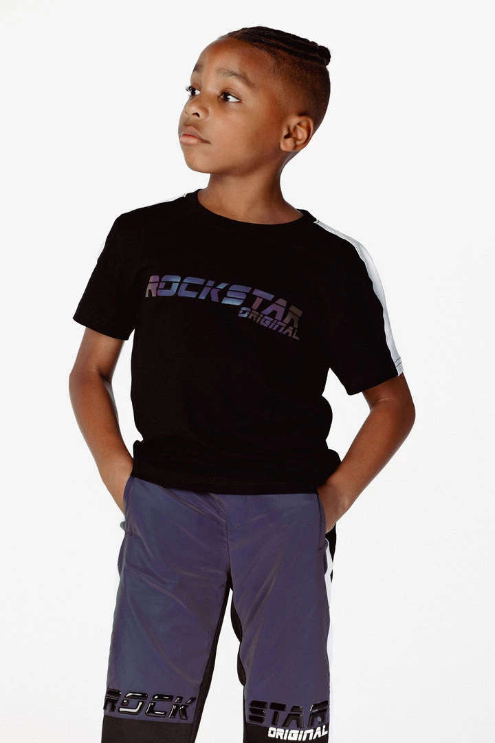 BOYS TRACK SETS BOYS CRISS T-SHIRT REFLECTIVE TRACK SET-BLACK New Arrivals 3 BOYS TRACK SETS BOYS CRISS T-SHIRT REFLECTIVE TRACK SET-BLACK New Arrivals