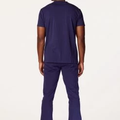 MENS TRACK SETS CHASE T-SHIRT STACKED FLARE TRACKSET-NAVY 10 MENS TRACK SETS CHASE T-SHIRT STACKED FLARE TRACKSET-NAVY