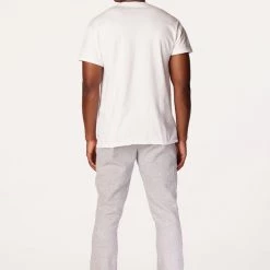 MENS TRACK SETS HESS T-SHIRT/FLARE PANT SET-WHITE 10 MENS TRACK SETS HESS T-SHIRT/FLARE PANT SET-WHITE
