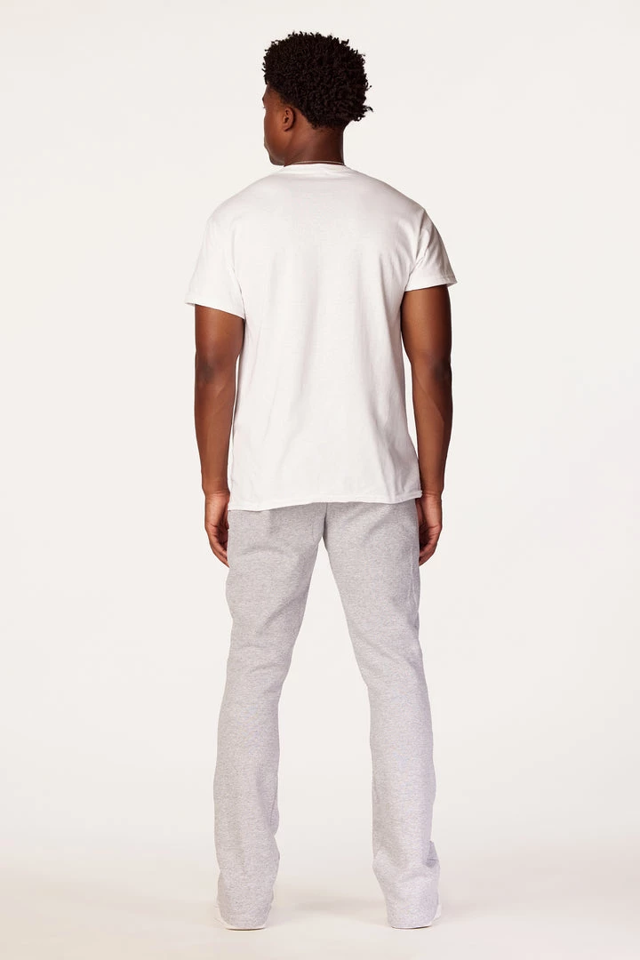MENS TRACK SETS HESS T-SHIRT/FLARE PANT SET-WHITE 4 MENS TRACK SETS HESS T-SHIRT/FLARE PANT SET-WHITE