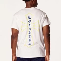 MENS TRACK SETS DIOSE T-SHIRT/FLARE PANT SET-WHITE/NAVY