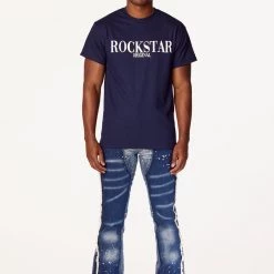 MENS JEANS SANTAL FLARE JEAN-BLUE Denim