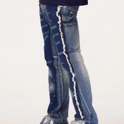 MENS JEANS SANTAL FLARE JEAN-BLUE Denim