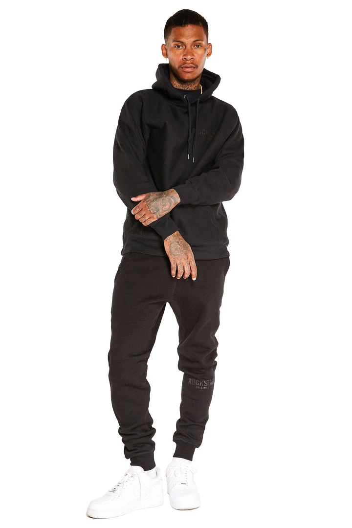 MENS TRACK SETS ZED HOODIE TRACK SET-BLACK 2 MENS TRACK SETS ZED HOODIE TRACK SET-BLACK