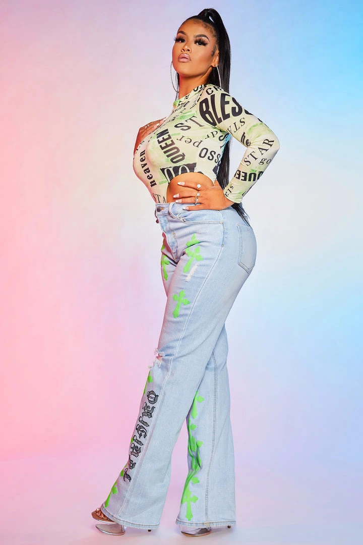 WOMENS JEANS KAZ DISTRESSED WIDE LEG JEAN-LIGHT WASH 4 WOMENS JEANS KAZ DISTRESSED WIDE LEG JEAN-LIGHT WASH