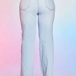 WOMENS JEANS KAZ DISTRESSED WIDE LEG JEAN-LIGHT WASH 15 WOMENS JEANS KAZ DISTRESSED WIDE LEG JEAN-LIGHT WASH