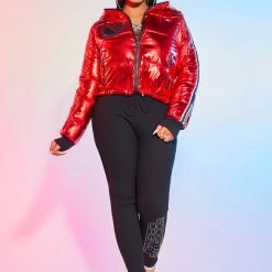 WOMENS OUTERWEAR COLBY PUFFER JACKET-RED Best Seller