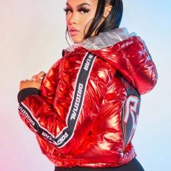 WOMENS OUTERWEAR COLBY PUFFER JACKET-RED Best Seller