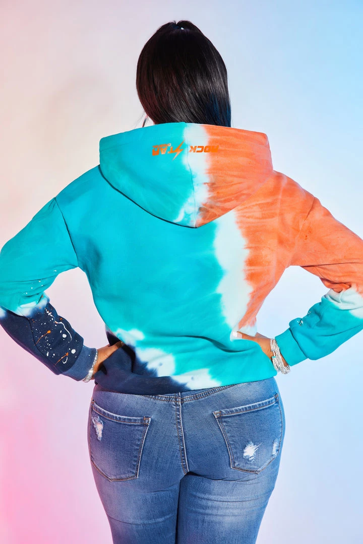 WOMENS HOODIES & SWEATSHIRTS AMINA TIE DYE HOODIE-BLUE/MULTI 5 WOMENS HOODIES & SWEATSHIRTS AMINA TIE DYE HOODIE-BLUE/MULTI