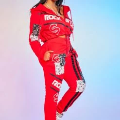 WOMENS TRACK SETS CHARLOTTE TRACKSET-RED