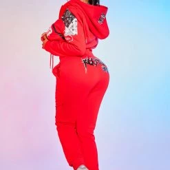 WOMENS TRACK SETS CHARLOTTE TRACKSET-RED 11 WOMENS TRACK SETS CHARLOTTE TRACKSET-RED