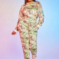 WOMENS TRACK SETS MONEY HUNNY TRACKSET-MULTI