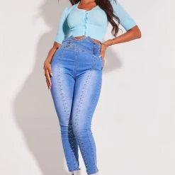 WOMENS HOODIES & SWEATSHIRTS Best Seller KIARA BUTTON UP CARDIGAN-SKY BLUE