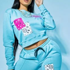 WOMENS TRACK SETS BREE TRACKSET-LIGHT BLUE 14 WOMENS TRACK SETS BREE TRACKSET-LIGHT BLUE