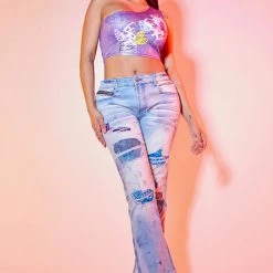 WOMENS TOPS Best Seller LAUREN ONE SHOULDER TANK-LAVENDER