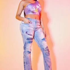 WOMENS TOPS Best Seller LAUREN ONE SHOULDER TANK-LAVENDER