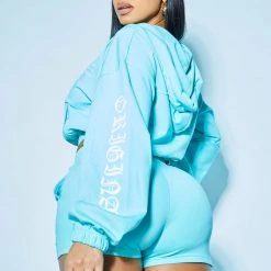 WOMENS SHORT SETS ANNETTE SHORT SET-TURQUOISE 21 WOMENS SHORT SETS ANNETTE SHORT SET-TURQUOISE