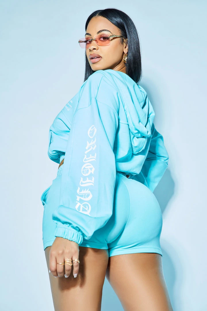 WOMENS SHORT SETS ANNETTE SHORT SET-TURQUOISE 9 WOMENS SHORT SETS ANNETTE SHORT SET-TURQUOISE