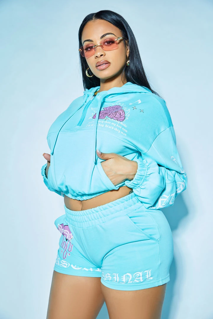 WOMENS SHORT SETS ANNETTE SHORT SET-TURQUOISE 10 WOMENS SHORT SETS ANNETTE SHORT SET-TURQUOISE