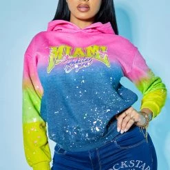WOMENS HOODIES & SWEATSHIRTS Best Seller SOPHIE TIE DYE HOODIE-MULTI
