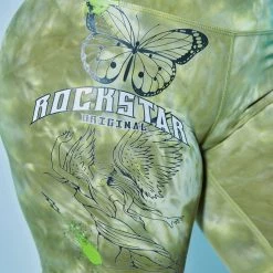 WOMENS ACTIVE SHORT SETS PHOEBE TIE DYE BIKE SHORT SET-GREEN 11 WOMENS ACTIVE SHORT SETS PHOEBE TIE DYE BIKE SHORT SET-GREEN