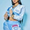 WOMENS SHORT SETS OLESIA VELVET SHORT SET-BABY BLUE