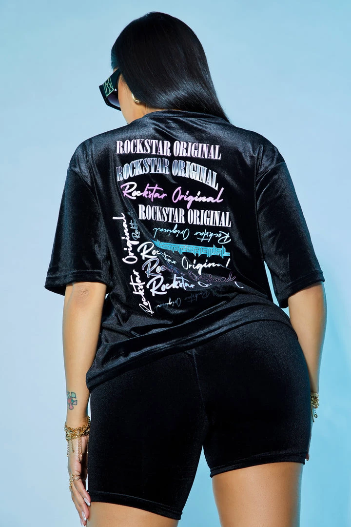 WOMENS ACTIVE SHORT SETS ALUMA VELVET SHORT SET-BLACK 4 WOMENS ACTIVE SHORT SETS ALUMA VELVET SHORT SET-BLACK