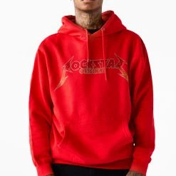MENS HOODIES & SWEATSHIRTS Slick Crystal Hoodie (Red) Tops