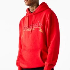 MENS HOODIES & SWEATSHIRTS Slick Crystal Hoodie (Red) Tops