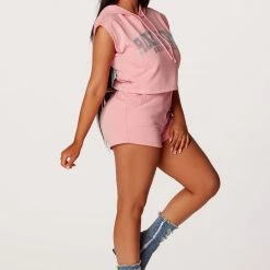 WOMENS SHORT SETS Charlee Pink Short Set 9 WOMENS SHORT SETS Charlee Pink Short Set