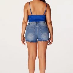 WOMENS TOPS NOLANI BANDANA HEM TANK-ROYAL BLUE Best Seller