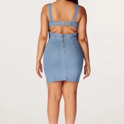 WOMENS DRESSES Viola Light Wash Mini Dress Best Seller