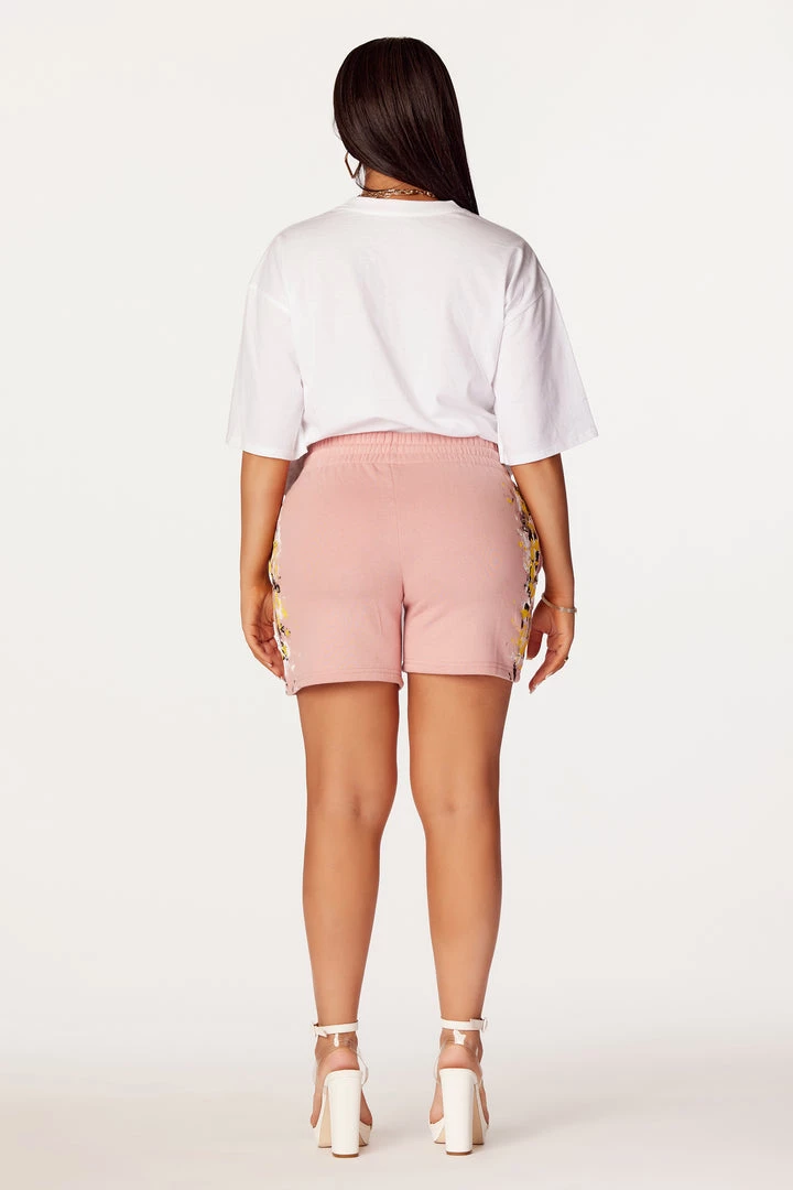 WOMENS SHORT SETS BLAKE SHORT SET-WHITE/PINK 7 WOMENS SHORT SETS BLAKE SHORT SET-WHITE/PINK