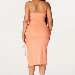 WOMENS DRESSES Best Seller Tamara Orange Midi Dress 11 WOMENS DRESSES Best Seller Tamara Orange Midi Dress