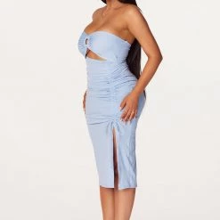 WOMENS DRESSES Best Seller Tamara Blue Midi Dress 10 WOMENS DRESSES Best Seller Tamara Blue Midi Dress