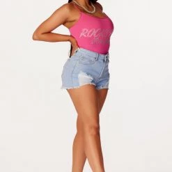 WOMENS SHORTS Best Seller Amor Light Wash Denim Short 14 WOMENS SHORTS Best Seller Amor Light Wash Denim Short