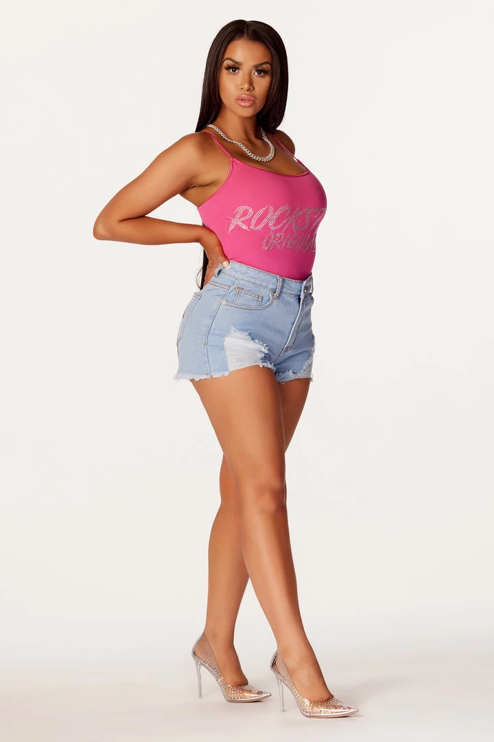 WOMENS SHORTS Best Seller Amor Light Wash Denim Short 7 WOMENS SHORTS Best Seller Amor Light Wash Denim Short