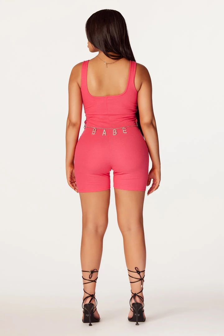 WOMENS ROMPERS & JUMPSUITS Babe Pink Romper 7 WOMENS ROMPERS & JUMPSUITS Babe Pink Romper