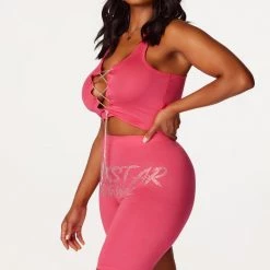 WOMENS ACTIVE SHORT SETS Ariel Fuchsia Bike Short Set